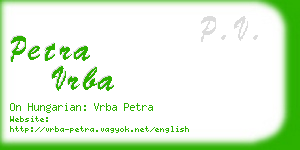 petra vrba business card